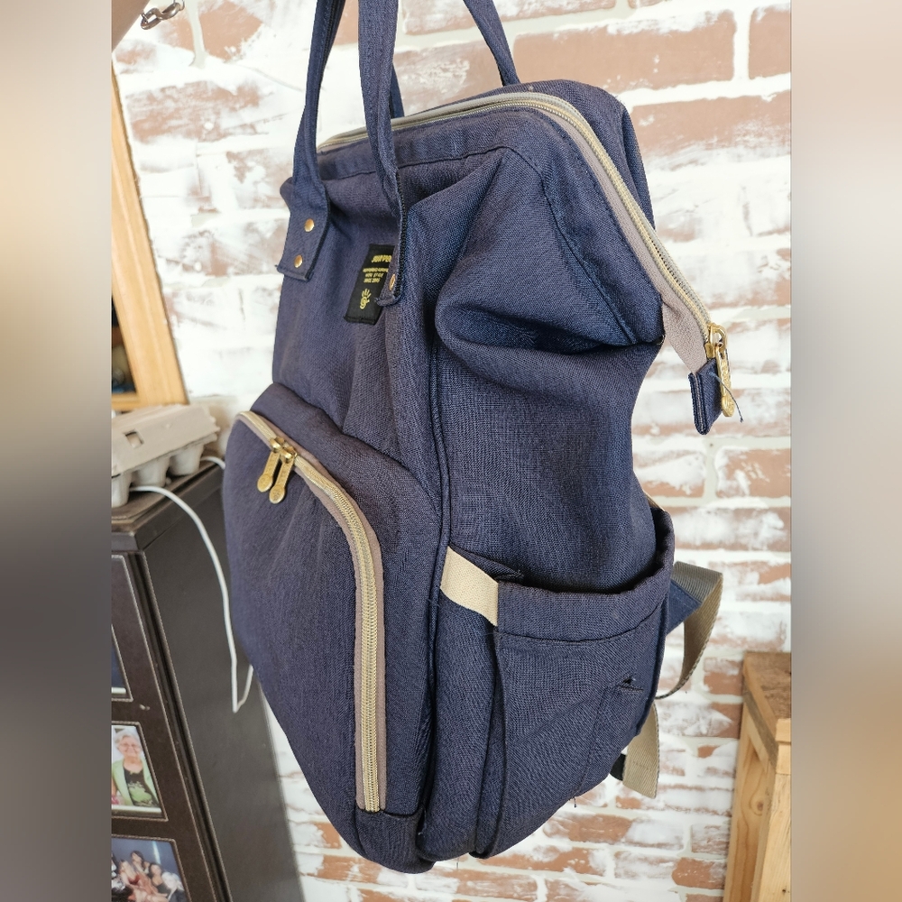 Stylish Navy Diaper Backpack